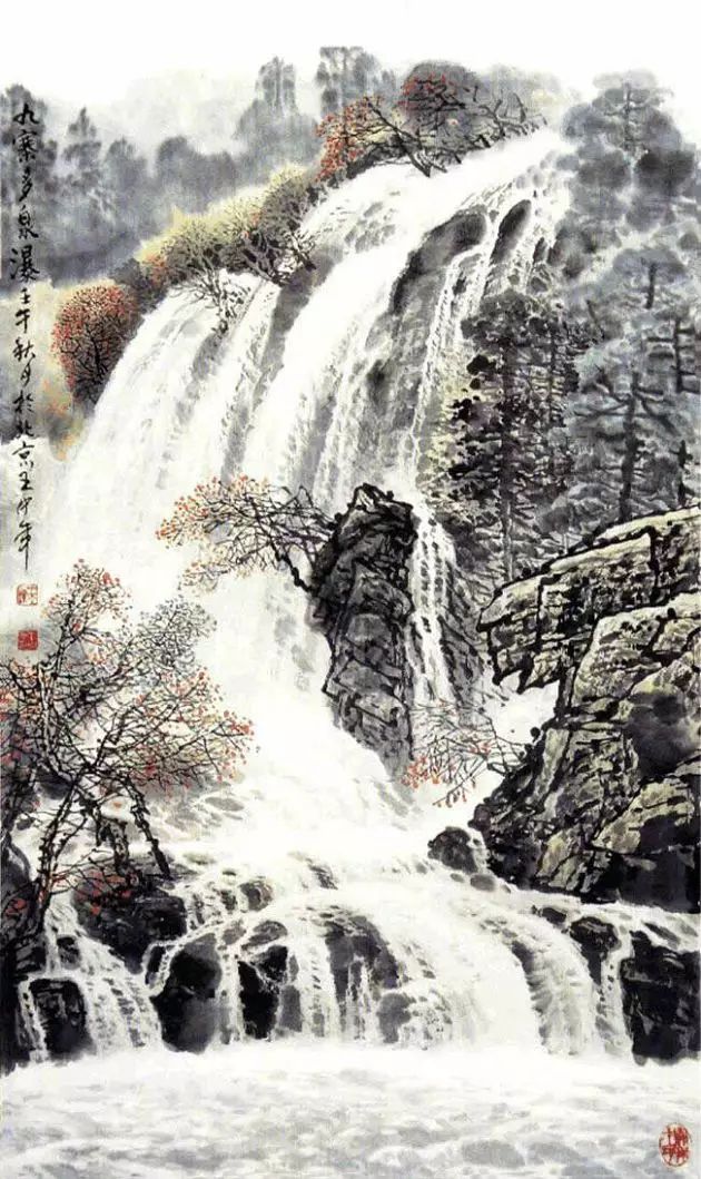 王中年山水畫作品及技法欣賞