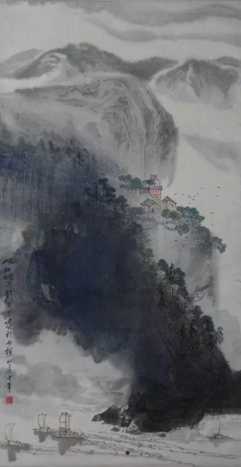 王中年山水畫作品及技法欣賞