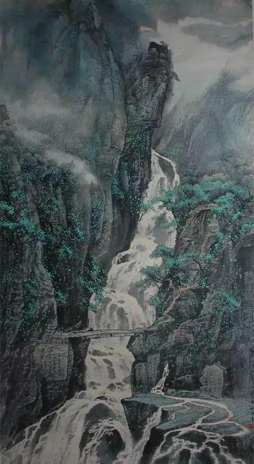 王中年山水畫作品及技法欣賞