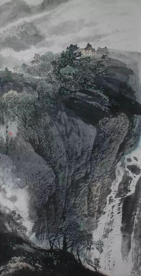 王中年山水畫作品及技法欣賞