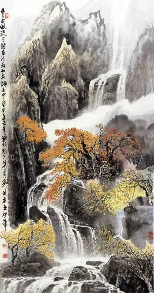 王中年山水畫作品及技法欣賞