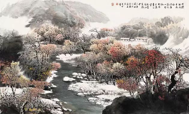 王中年山水畫作品及技法欣賞