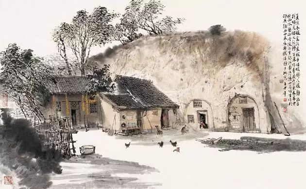 王中年山水畫作品及技法欣賞