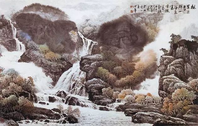 王中年山水畫作品及技法欣賞