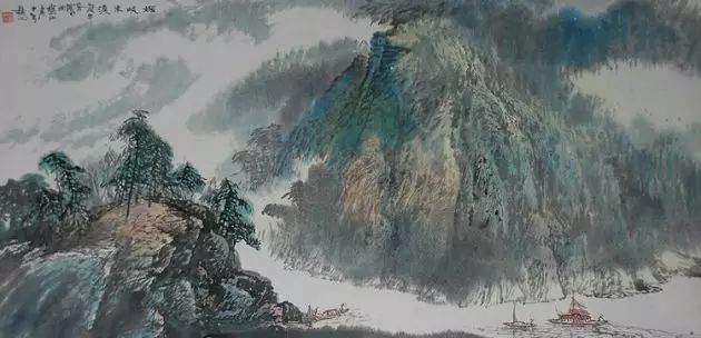 王中年山水畫作品及技法欣賞