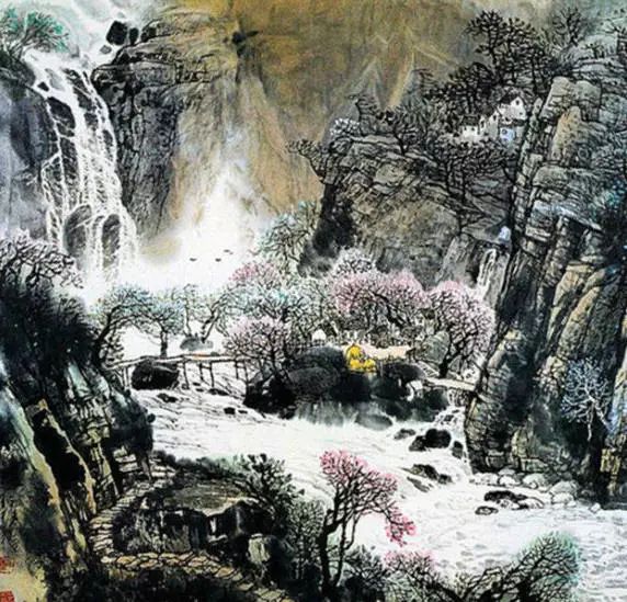 王中年山水畫作品及技法欣賞