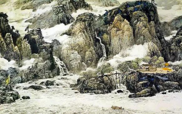王中年山水畫作品及技法欣賞