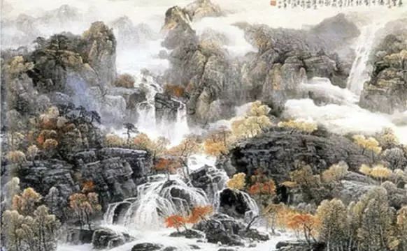 王中年山水畫作品及技法欣賞