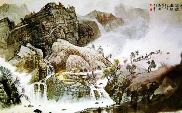 王中年山水畫作品及技法欣賞