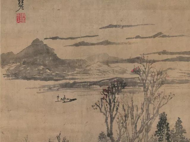 查繼佐《秋江帆影圖軸》海昌遺墨賞析