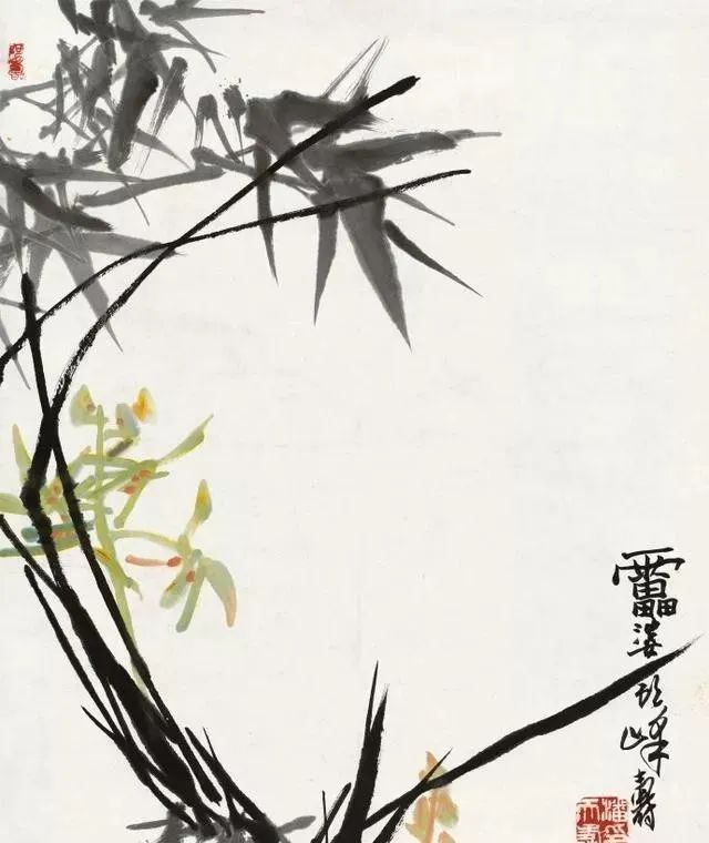 潘天壽460萬的《蘭竹圖》高清詳解 潘天壽460萬的《蘭竹圖》高清詳解