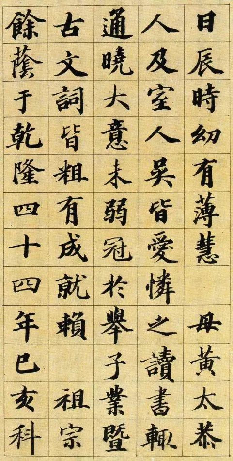 王文治楷書《次男維桓壙銘》欣賞