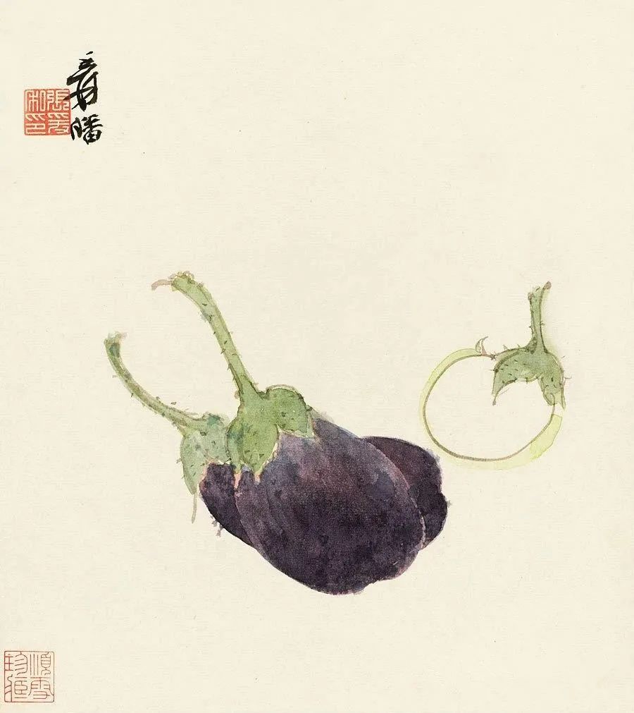 張大千花鳥畫果蔬圖
