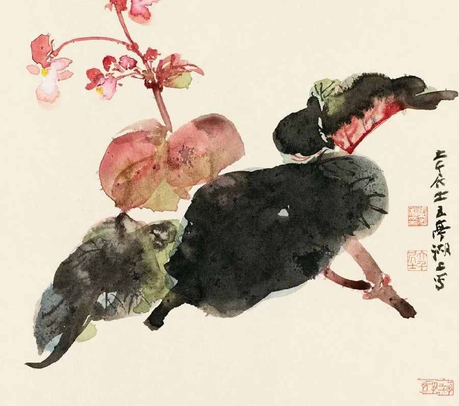 張大千花鳥畫果蔬圖