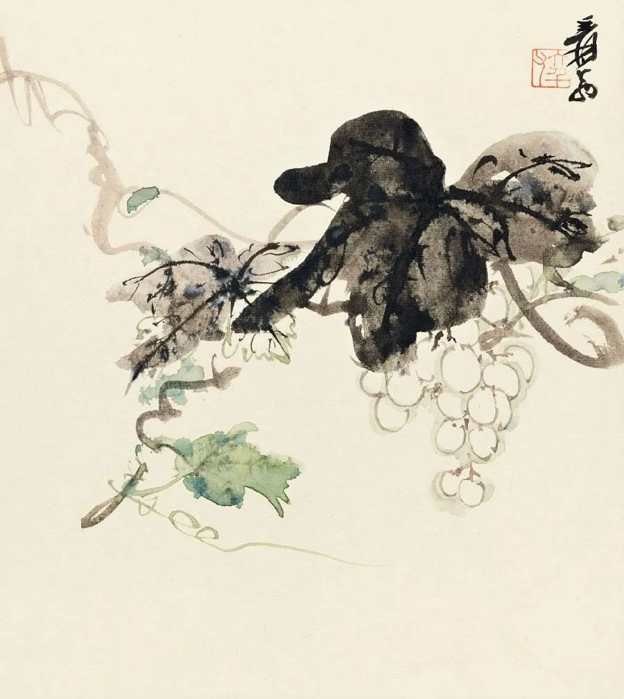 張大千花鳥畫果蔬圖