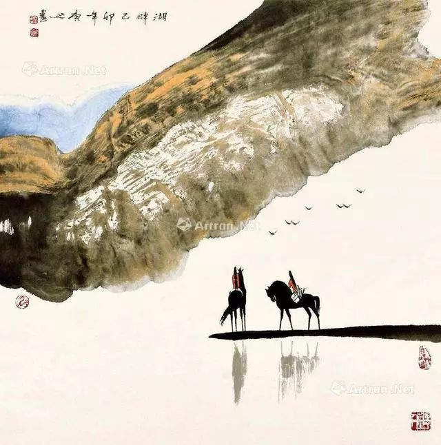 當代著名山水畫家白庚延山水作品欣賞